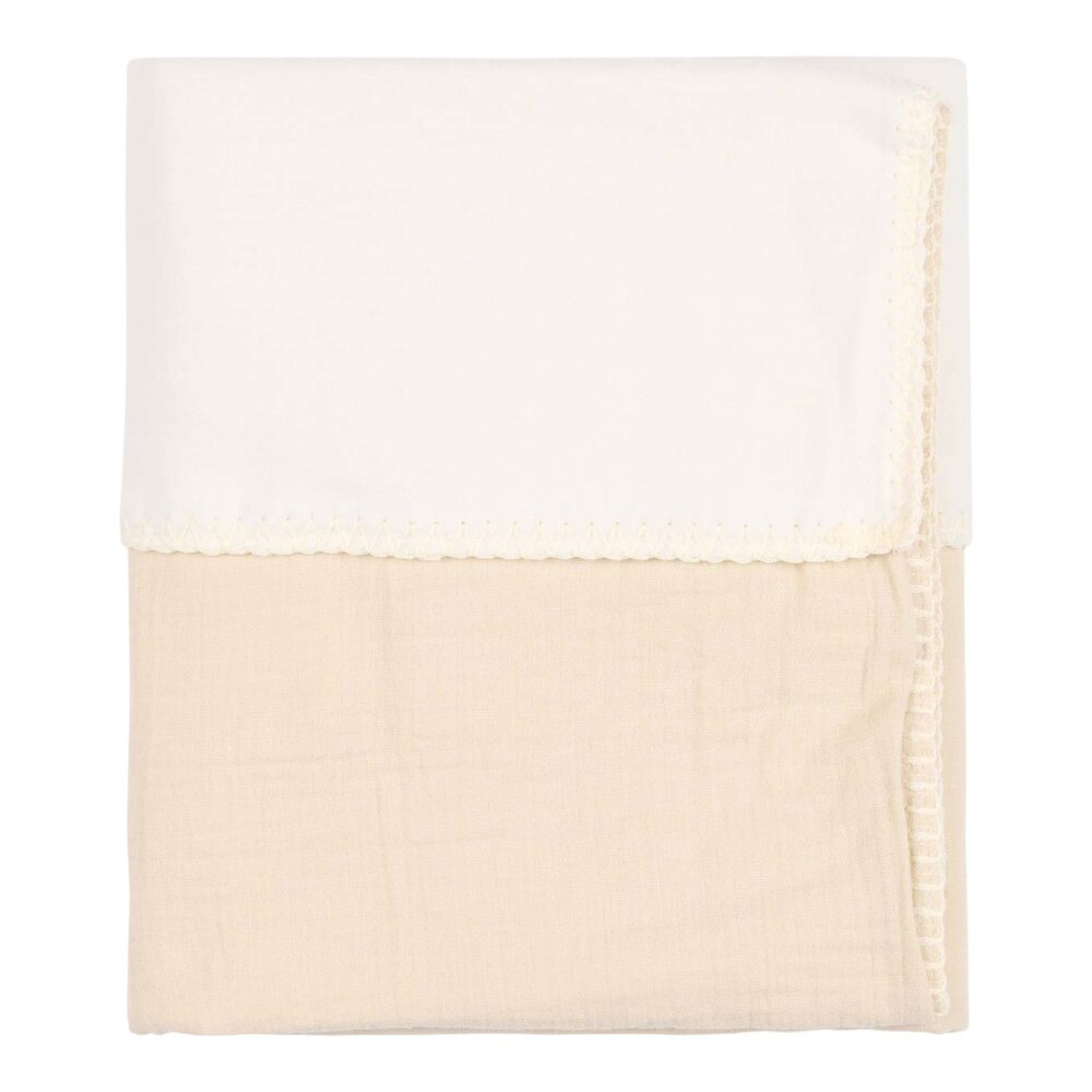 Wiegdeken cotton fleece Faro Warm White