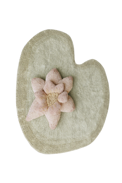 Wasbaar tapijt Puffy Lily - 140 x 160 cm Roze, groen Wasbaar tapijt Puffy Lily - 140 x 160 cm Roze, groen