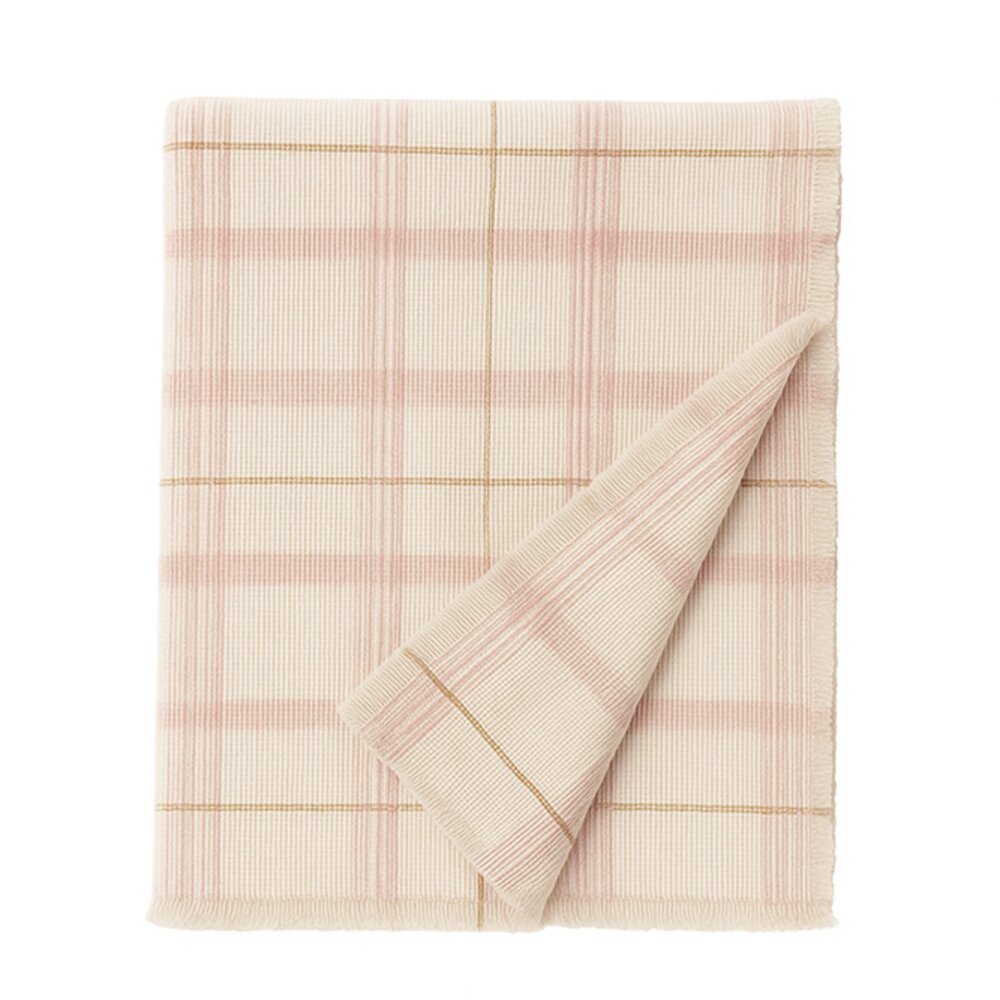 Handloom Kid Bed Throw Tartan Rose 140 x 200 cm Rose Handloom Kid Bed Throw Tartan Rose 140 x 200 cm Rose