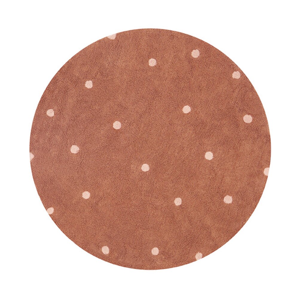 Wasbaar tapijt Round Dot Chestnut - Ø 140 cm Toffee Wasbaar tapijt Round Dot Chestnut - Ø 140 cm Toffee