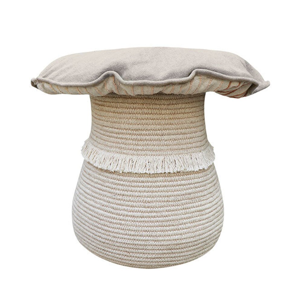 Mand Giant Mushroom Mand : 45 x Ø 40 cm | Cushion: Natural 
