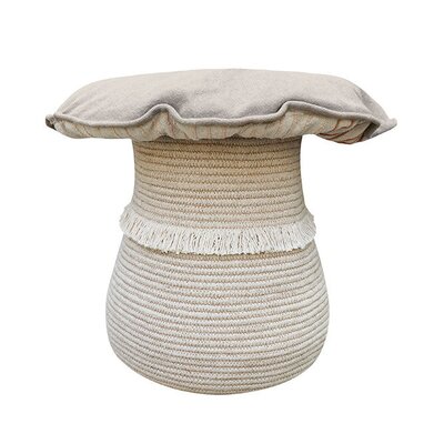 Mand Giant Mushroom Mand : 45 x Ø 40 cm | Cushion: Natural 