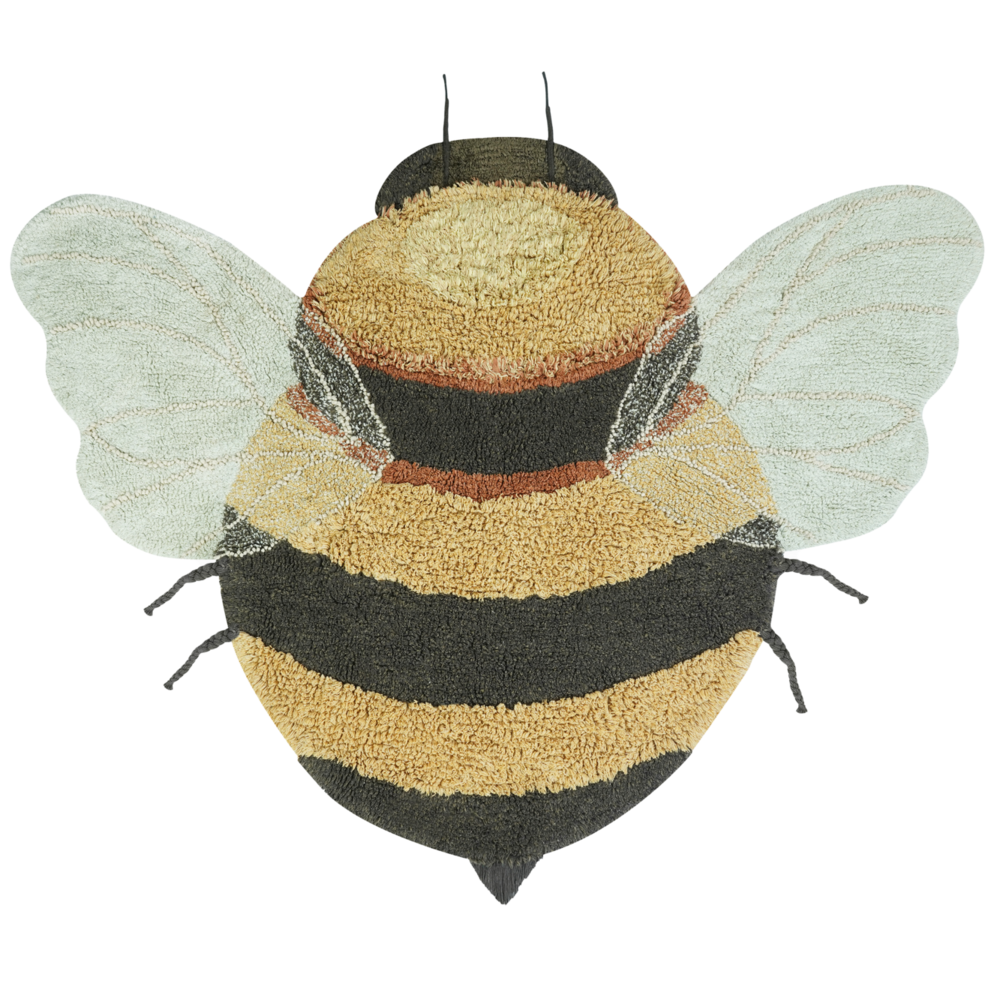 Wasbaar tapijt Bee - 115 x 150 cm Honey, Black Wasbaar tapijt Bee - 115 x 150 cm Honey, Black