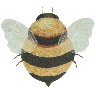 Wasbaar tapijt Bee - 115 x 150 cm Honey, Black Wasbaar tapijt Bee - 115 x 150 cm Honey, Black
