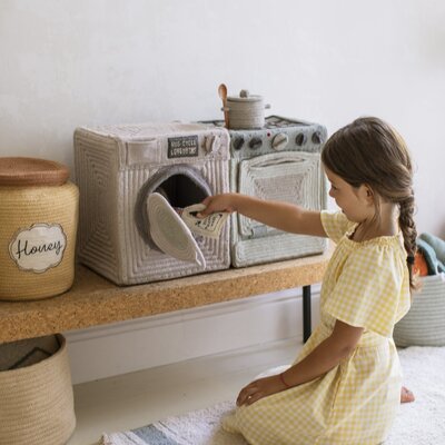 Wasmachine opbergmand 30 x 33 x 31 cm Grey Wasmachine opbergmand 30 x 33 x 31 cm Grey