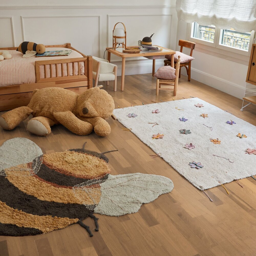 Wasbaar tapijt Bee - 115 x 150 cm Honey, Black Wasbaar tapijt Bee - 115 x 150 cm Honey, Black