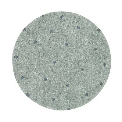Wasbaar tapijt Round Dot Blue Sage - Ø 140 cm Blue Wasbaar tapijt Round Dot Blue Sage - Ø 140 cm Blue