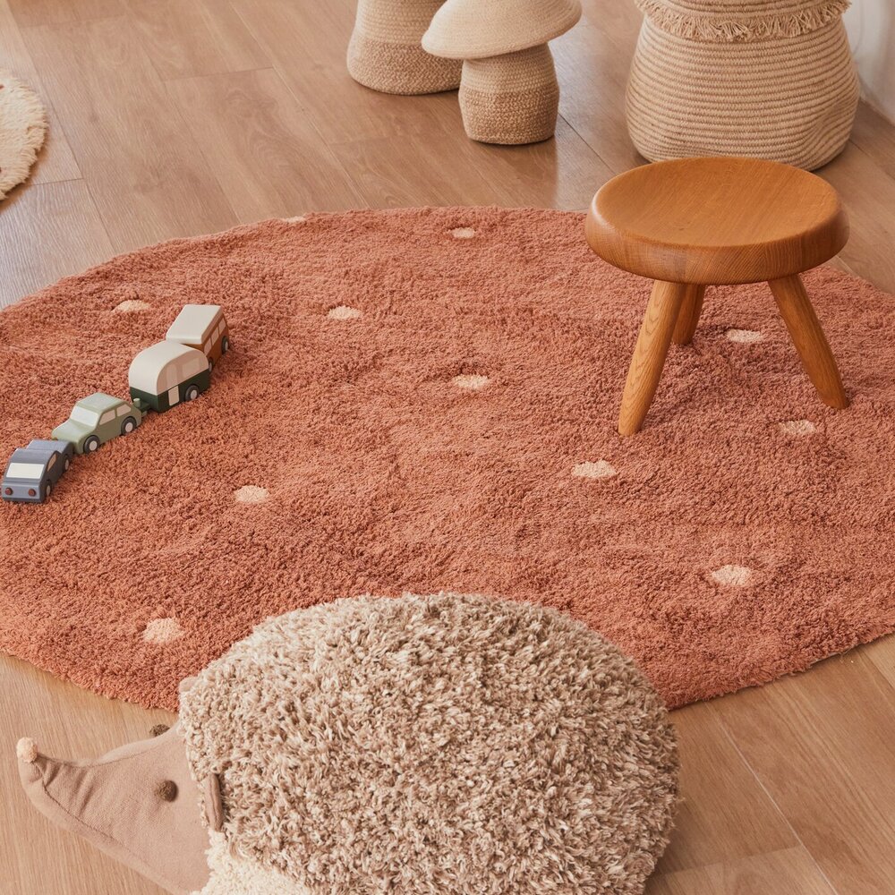 Wasbaar tapijt Round Dot Chestnut - Ø 140 cm Toffee Wasbaar tapijt Round Dot Chestnut - Ø 140 cm Toffee