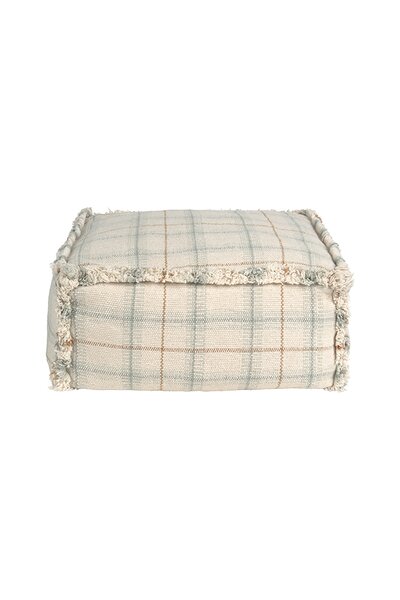 Handloom Poef Blue Sage 40 x 40 x 20 cm -