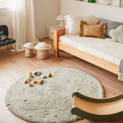 Wasbaar tapijt Round Dot Blue Sage - Ø 140 cm Blue Wasbaar tapijt Round Dot Blue Sage - Ø 140 cm Blue