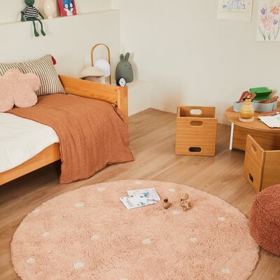 Wasbaar tapijt Round Dot Rose - Ø 140 cm Rose Wasbaar tapijt Round Dot Rose - Ø 140 cm Rose
