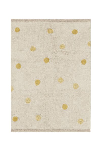 Wasbaar tapijt Hippy Dots Natural - Honey - 120 x Honey Wasbaar tapijt Hippy Dots Natural - Honey - 120 x Honey