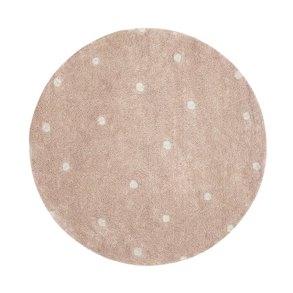 Wasbaar tapijt Round Dot Rose - Ø 140 cm Rose Wasbaar tapijt Round Dot Rose - Ø 140 cm Rose
