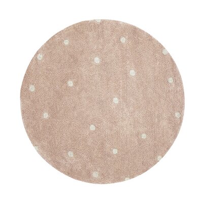Wasbaar tapijt Round Dot Rose - Ø 140 cm Rose Wasbaar tapijt Round Dot Rose - Ø 140 cm Rose