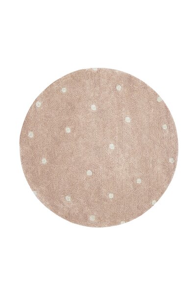 Wasbaar tapijt Round Dot Rose - Ø 140 cm Rose Wasbaar tapijt Round Dot Rose - Ø 140 cm Rose