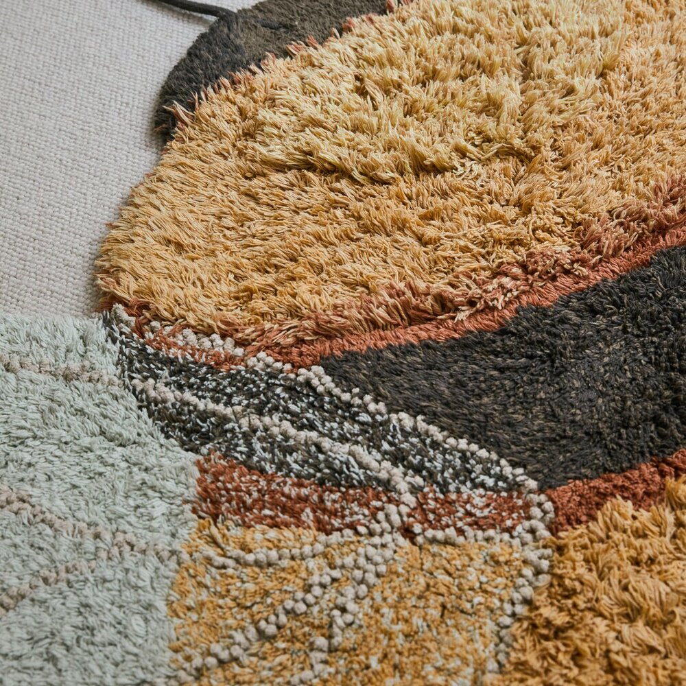Wasbaar tapijt Bee - 115 x 150 cm Honey, Black Wasbaar tapijt Bee - 115 x 150 cm Honey, Black