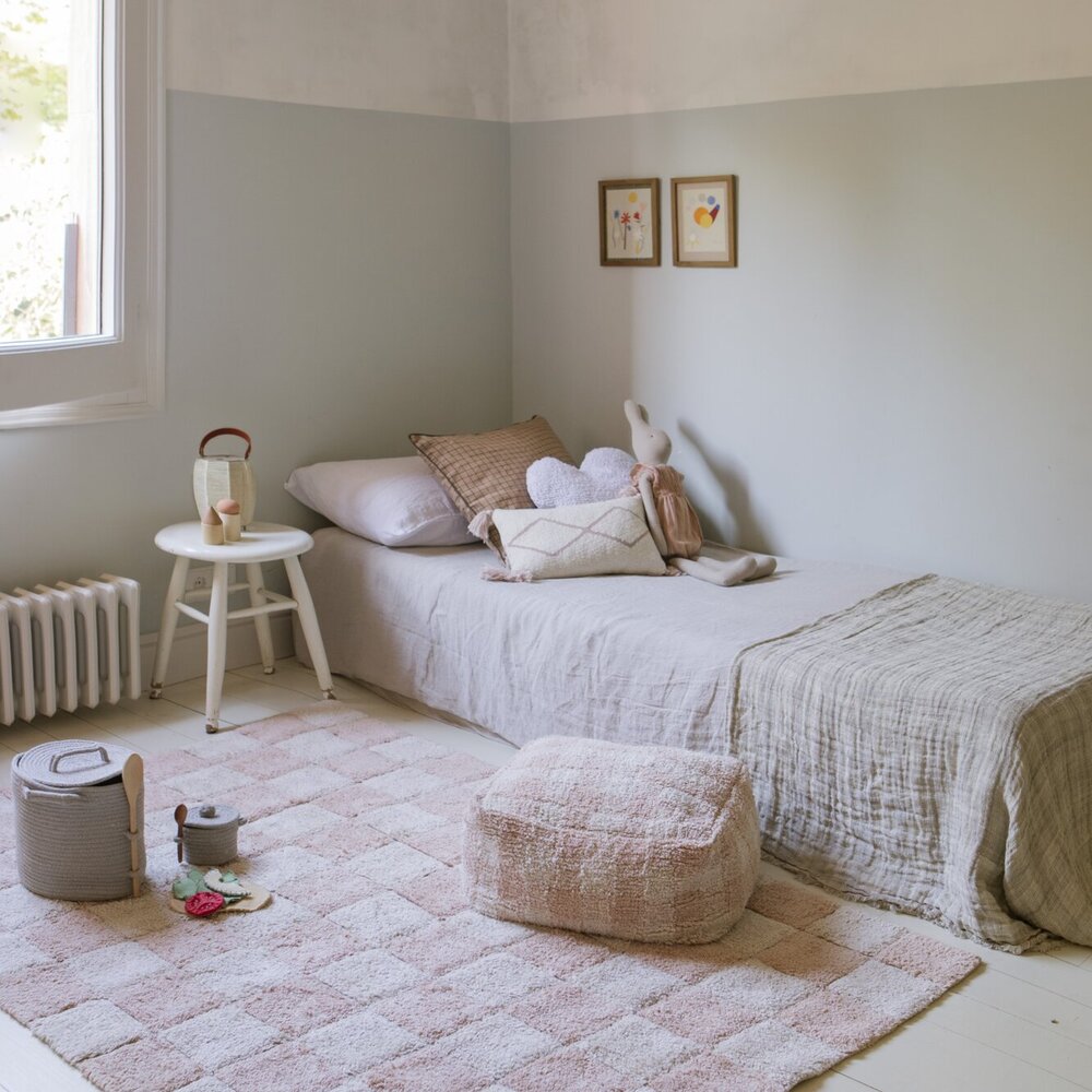Pouf Vichy Rose - 20 x 40 x 40 cm Pink Pouf Vichy Rose - 20 x 40 x 40 cm Pink