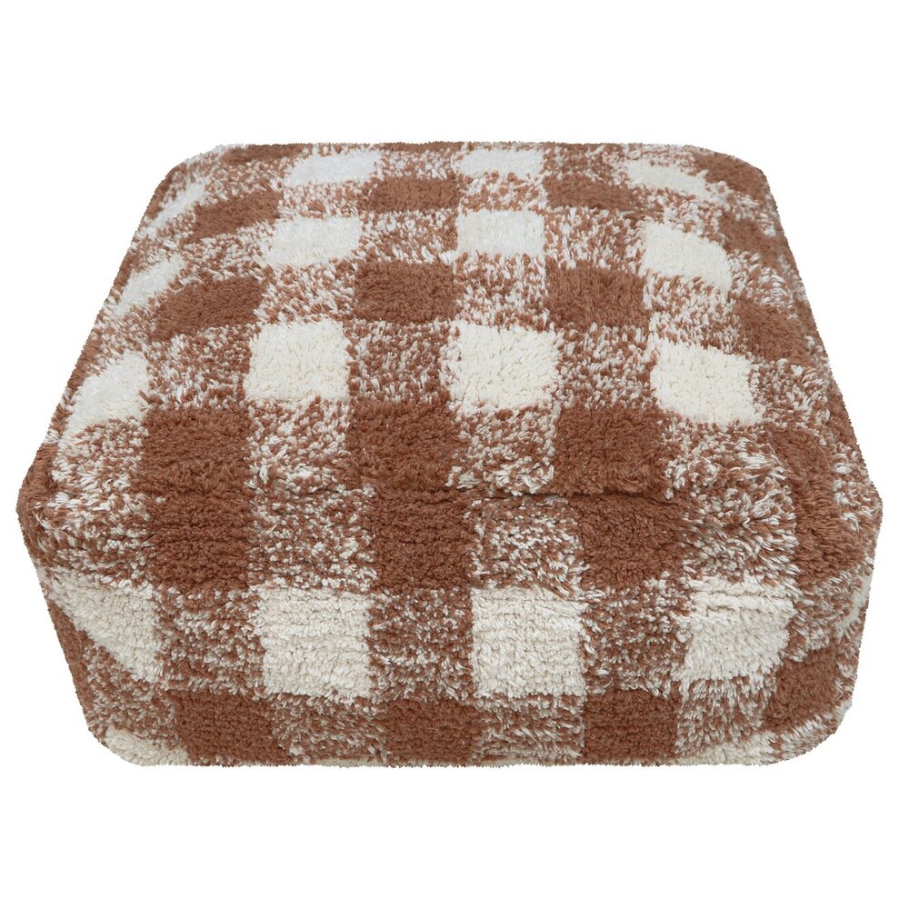 Poef Vichy Toffee - 20 x 40 x 40 cm Brown Poef Vichy Toffee - 20 x 40 x 40 cm Brown