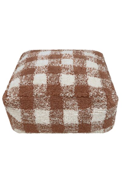 Poef Vichy Toffee - 20 x 40 x 40 cm Brown Poef Vichy Toffee - 20 x 40 x 40 cm Brown