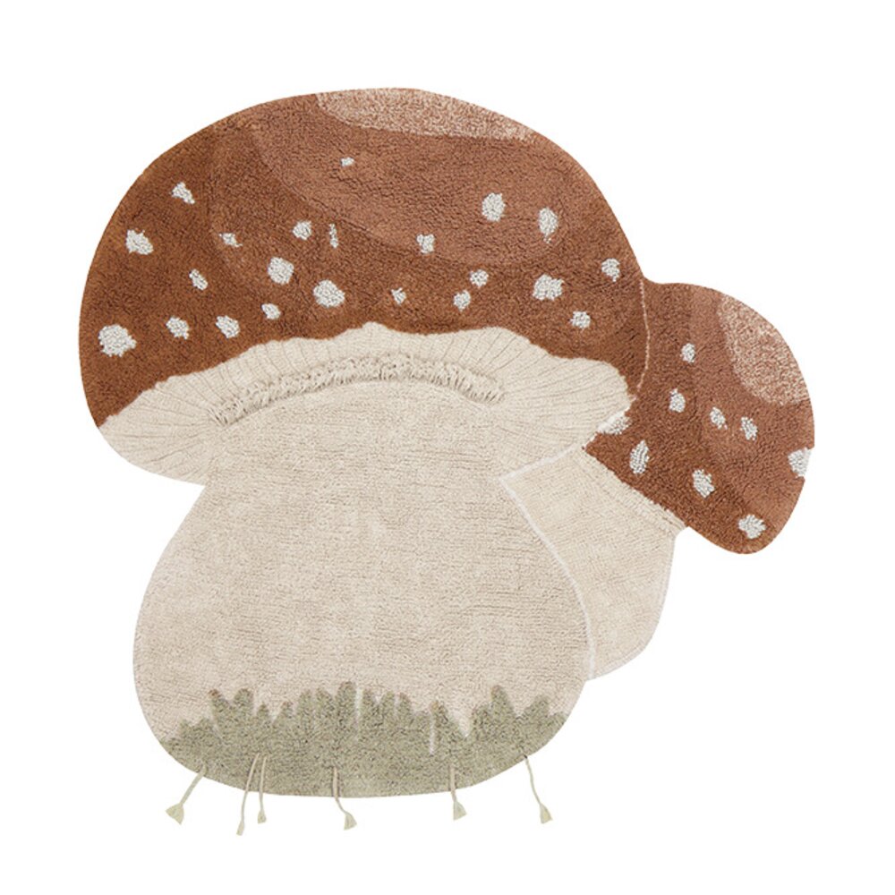 Wasbaar tapijt paddenstoel - 120 x 120 cm Toffee