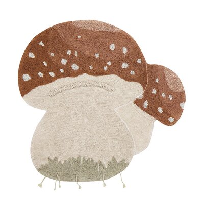 Wasbaar tapijt paddenstoel - 120 x 120 cm Toffee