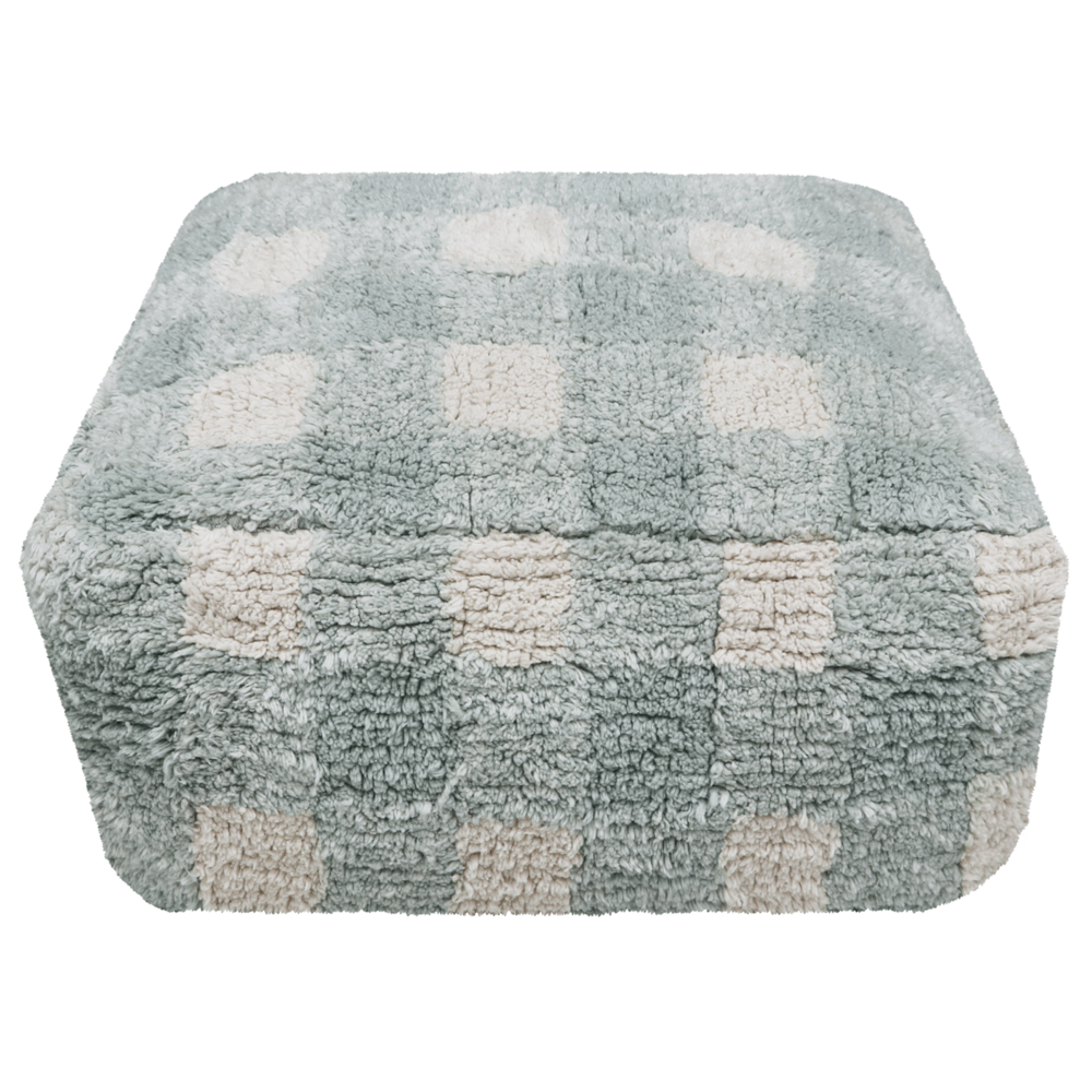 Poef Vichy Blue Sage - 20 x 40 x 40 cm Blue Poef Vichy Blue Sage - 20 x 40 x 40 cm Blue