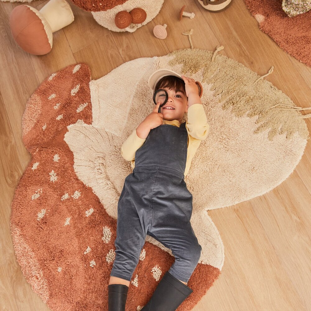 Wasbaar tapijt paddenstoel - 120 x 120 cm Toffee