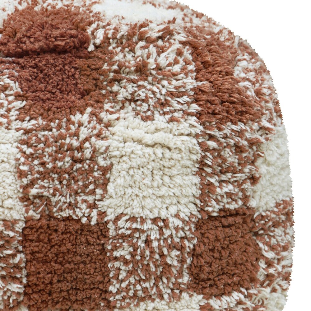 Poef Vichy Toffee - 20 x 40 x 40 cm Brown Poef Vichy Toffee - 20 x 40 x 40 cm Brown