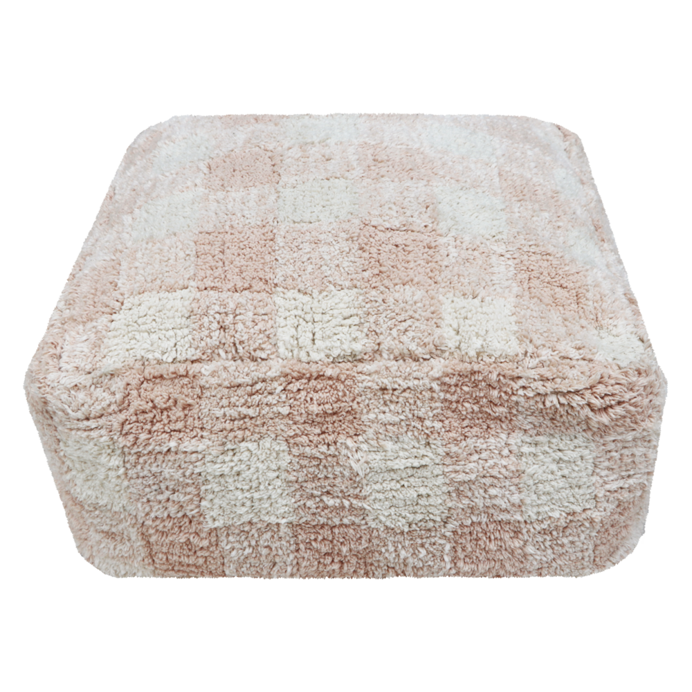 Pouf Vichy Rose - 20 x 40 x 40 cm Pink Pouf Vichy Rose - 20 x 40 x 40 cm Pink