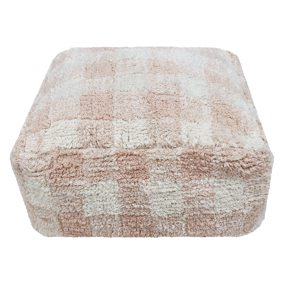 Pouf Vichy Rose - 20 x 40 x 40 cm Pink Pouf Vichy Rose - 20 x 40 x 40 cm Pink