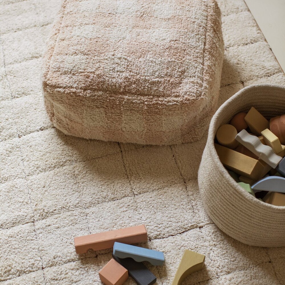 Pouf Vichy Rose - 20 x 40 x 40 cm Pink Pouf Vichy Rose - 20 x 40 x 40 cm Pink