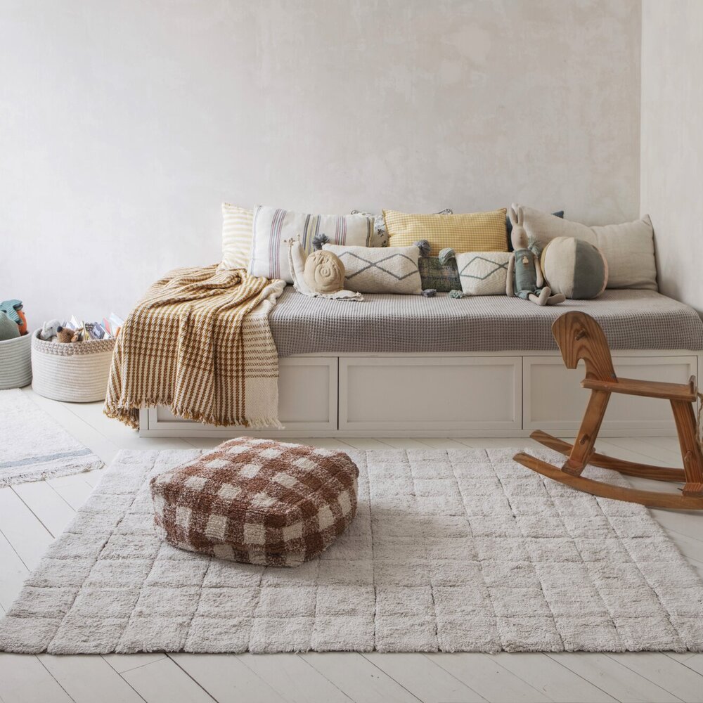 Poef Vichy Toffee - 20 x 40 x 40 cm Brown Poef Vichy Toffee - 20 x 40 x 40 cm Brown