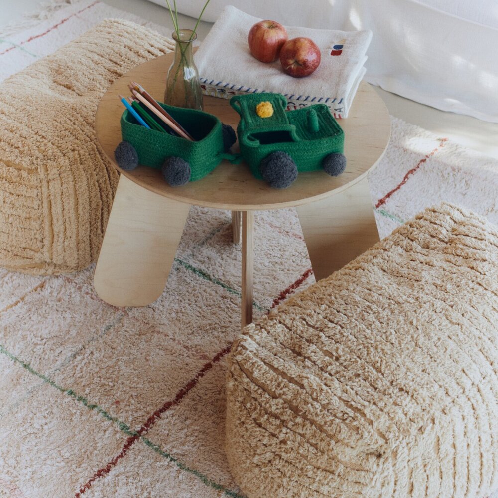 Hooibaal poef - 52 x 30 x 30 cm Honing Hooibaal poef - 52 x 30 x 30 cm Honing