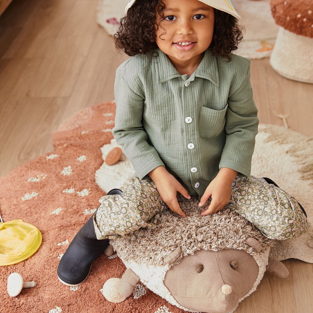 Wasbaar tapijt paddenstoel - 120 x 120 cm Toffee