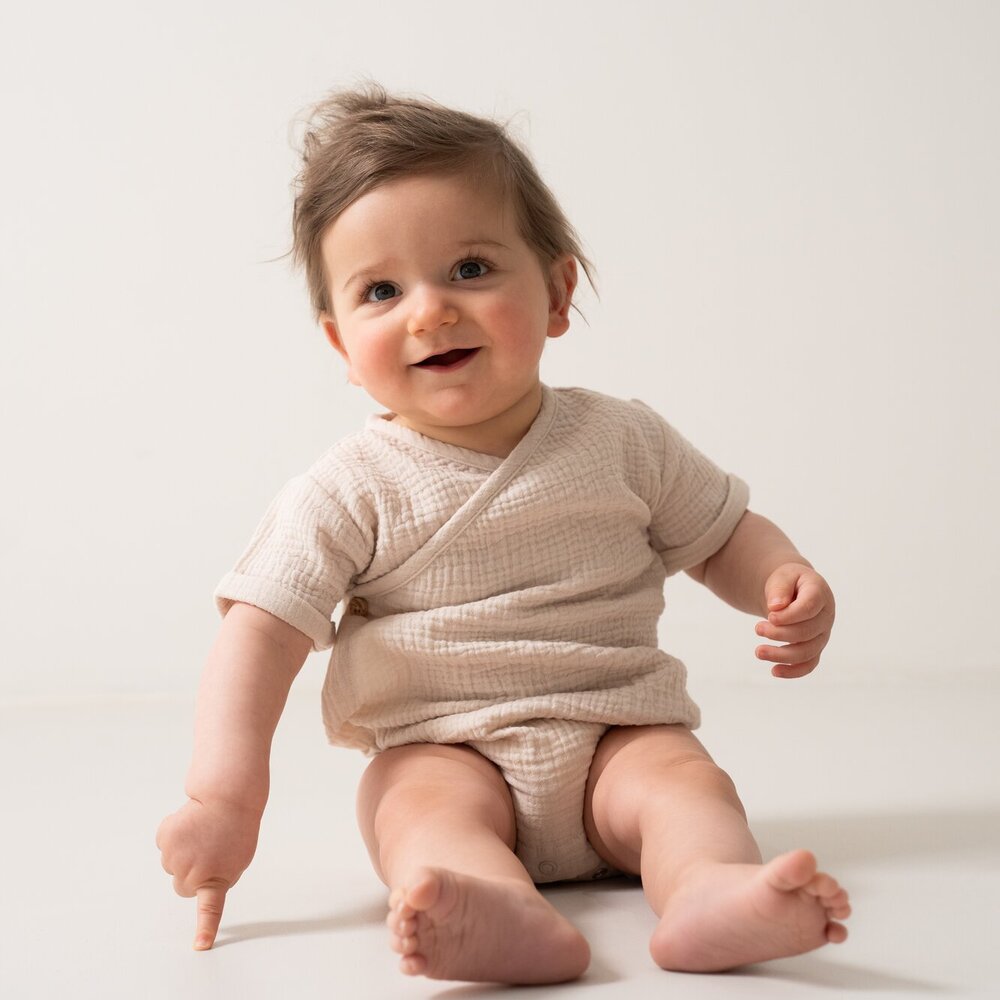 Romper Muselin Beige Romper Muselin Beige