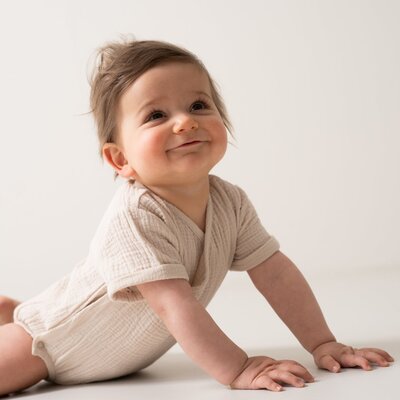 Romper Muselin Beige Romper Muselin Beige