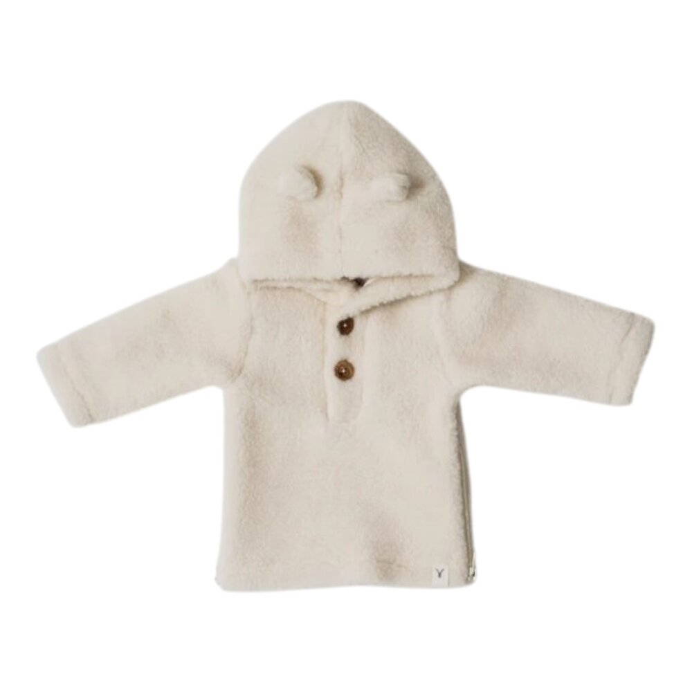 Babyjasje met zijritsen - Easy Zip - Novy Jacket Wool cotton Off white Babyjasje met zijritsen - Easy Zip - Novy Jacket Wool cotton Off white