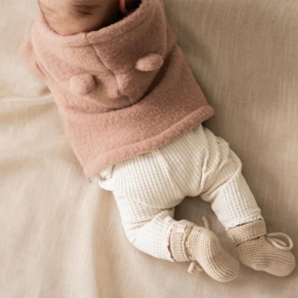 Babyjasje met zijritsen - Easy Zip - Novy Jacket Wool Old pink