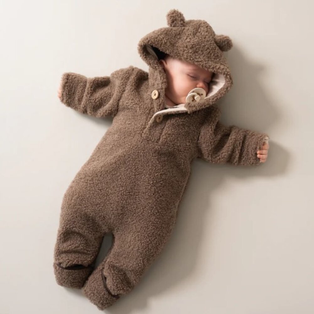 Leny onesie teddy Dark brown Leny onesie teddy Dark brown
