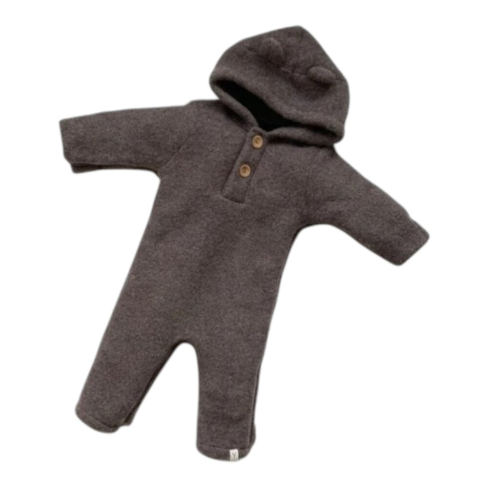 Leny onesie wool Dark brown Leny onesie wool Dark brown