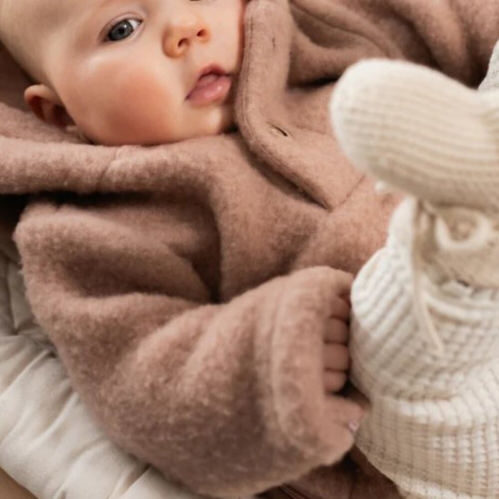 Babyjasje met zijritsen - Easy Zip - Novy Jacket Wool Old pink