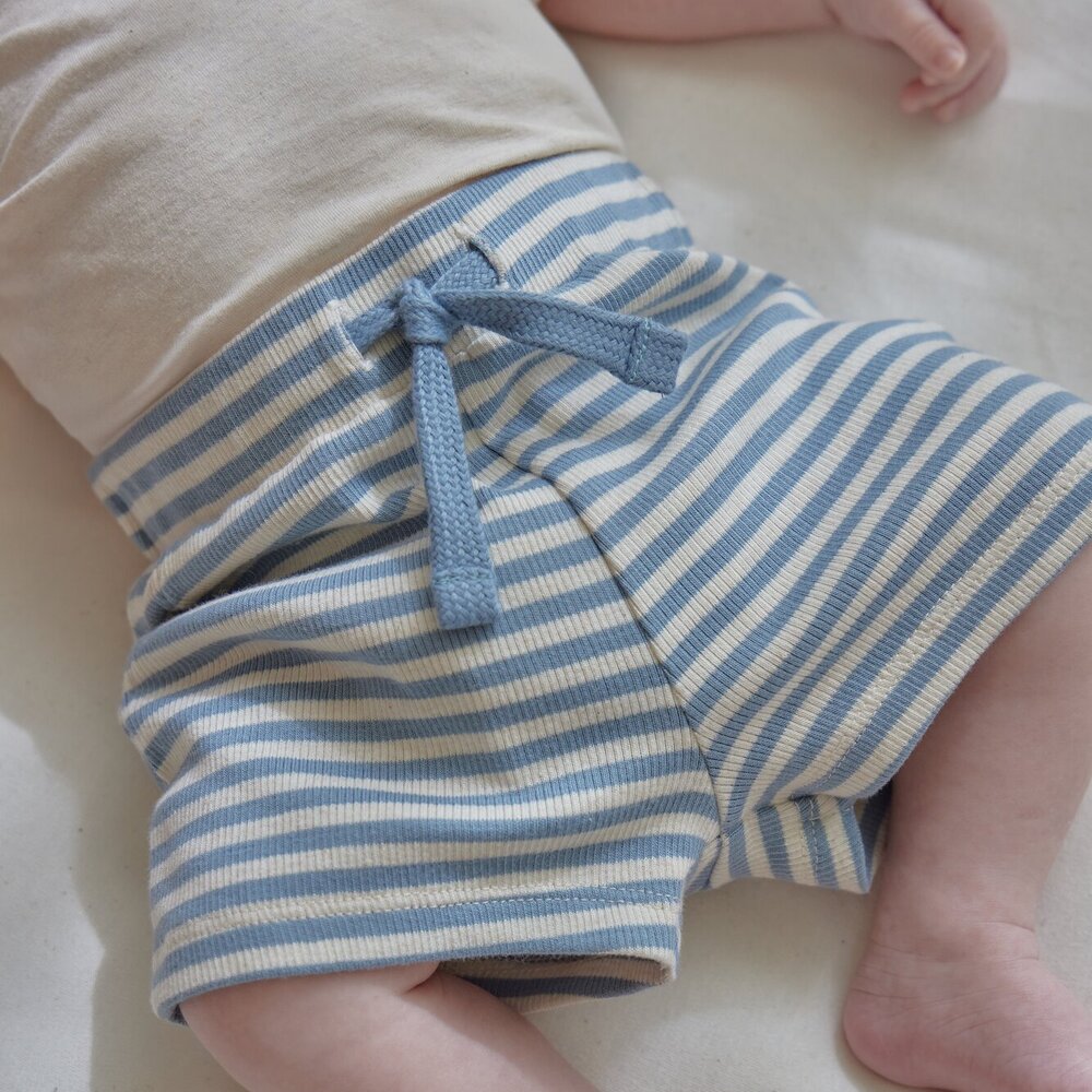 Korte broek blauw Stone Blue stripe Korte broek blauw Stone Blue stripe