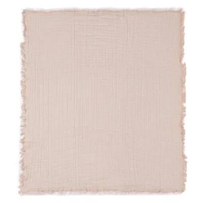 Deken Ledikant 120x120cm Fringe - GOTS Moonstone/Ivory Deken Ledikant 120x120cm Fringe - GOTS Moonstone/Ivory