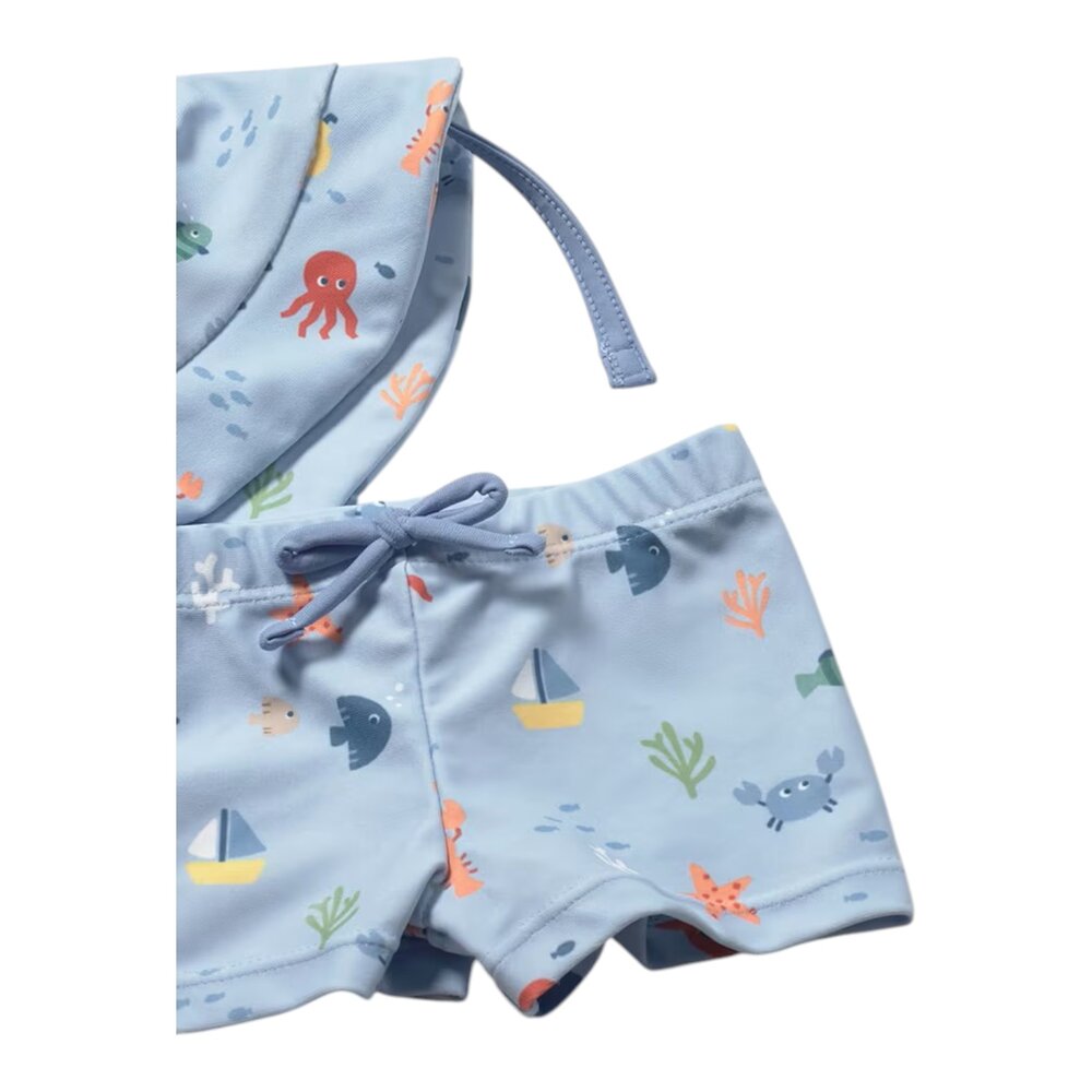 Bathsuit set with hat boat Bathsuit set with hat boat