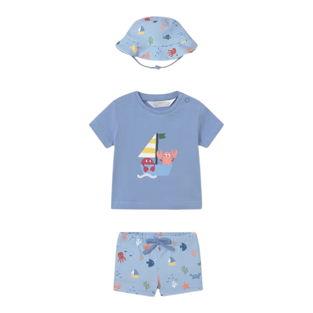 Bathsuit set with hat boat Bathsuit set with hat boat
