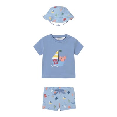 Bathsuit set with hat boat Bathsuit set with hat boat