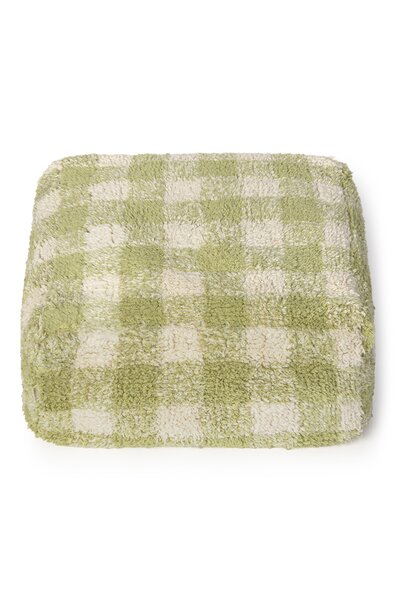 Poef Vichy Matcha  40 x 40 x H20 cm Green