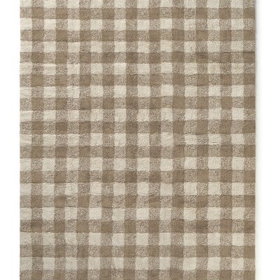 Wasbaar tapijt Vichy Marron 90 x 120 + fringes Brown