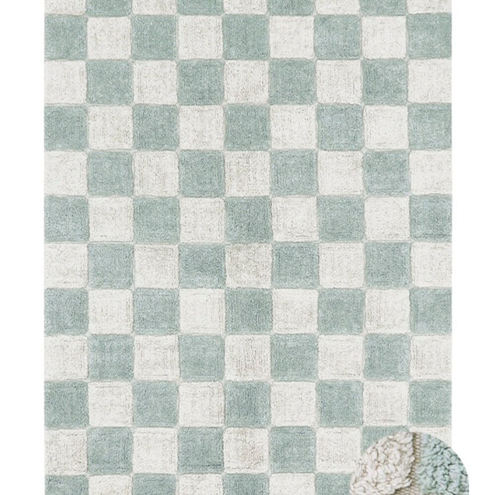 Wasbaar tapijt Kitchen Tiles 90 x 130 cm Blue Sage Wasbaar tapijt Kitchen Tiles 90 x 130 cm Blue Sage