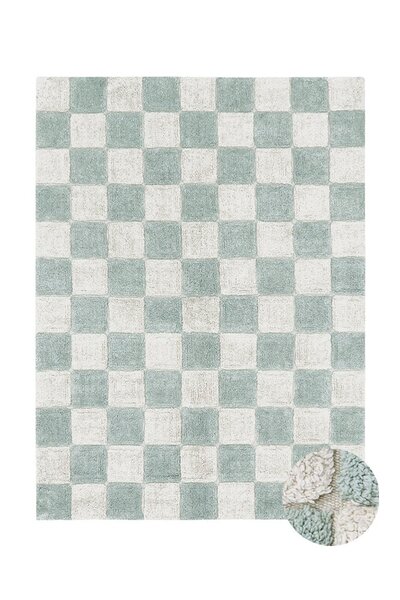 Wasbaar tapijt Kitchen Tiles 90 x 130 cm Blue Sage
